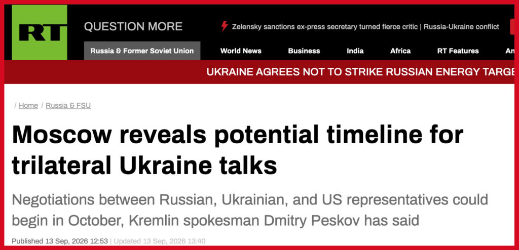 Moscow reveals potential timeline for trilateral Ukraine talks