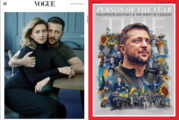 Copertine di Time per Zelensky e Vogue per Zelensky e moglie