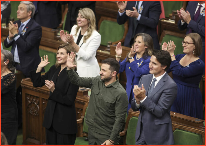 Zelensky e Trudeau partecipano all'ovazione per il reduce nazista