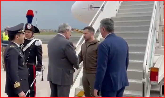Zelensky con Tajani a Ciampino