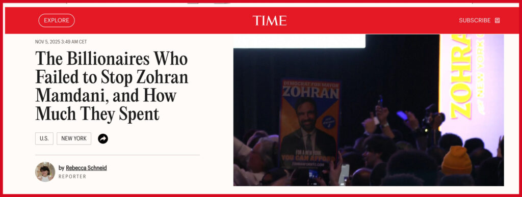 The Billionaires Who Failed to Stop Zohran Mamdani, and How Much They Spent