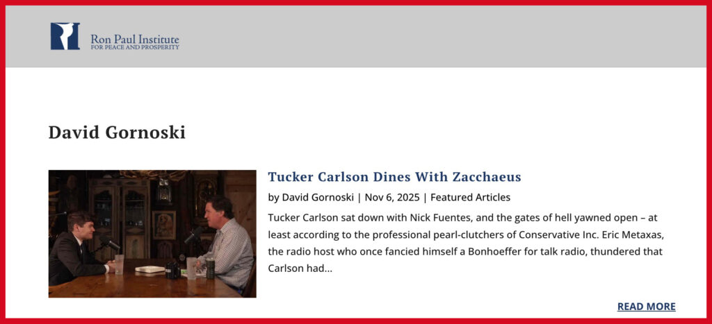 Tucker Carlson Dines With Zacchaeus