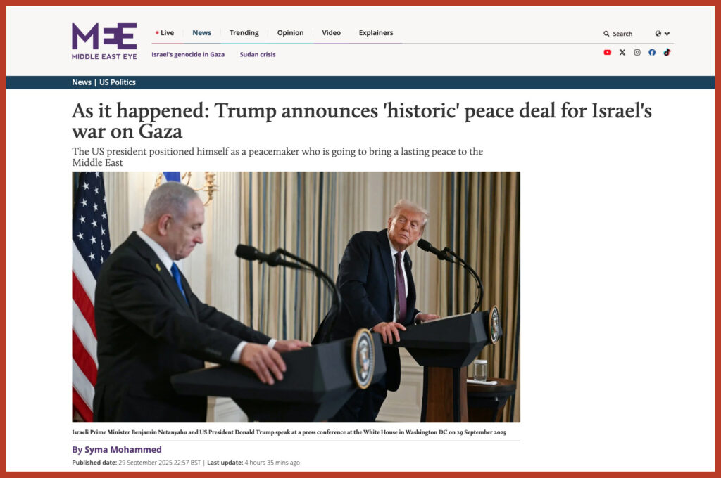 As it happened: Trump announces 'historic' peace deal for Israel's war on Gaza
