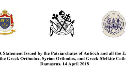 Siria: dichiarazione dei Patriarchi di Antiochia