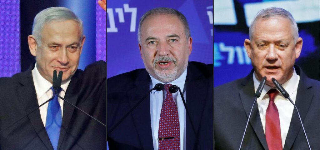 Netanyahu, Lieberman e Gantz