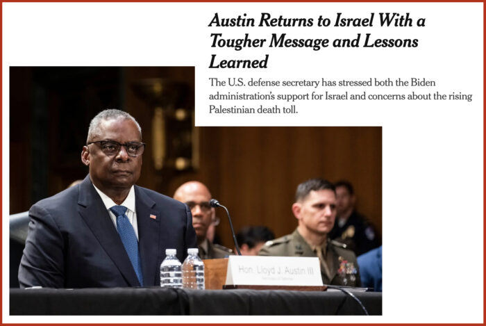 Dopo Sullivan, anche Austin in Israele per frenare la guerra