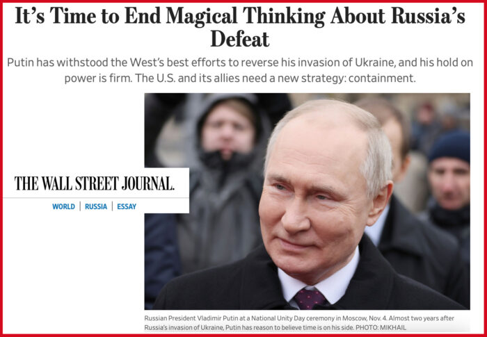 WSJ: chiudere la magica guerra ucraina